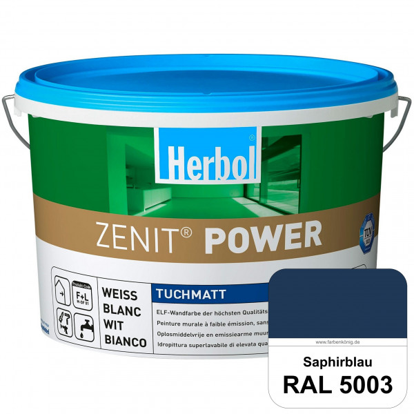 Herbol Zenit Power (RAL 5003 Saphirblau) Superdeckende ELF-Wandfarbe
