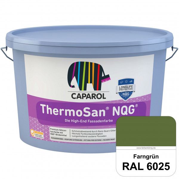 ThermoSan NQG (RAL 6025 Farngrün) schmutzabweisende Siliconharz Fassadenfarbe mit Algen- und Pilzsch
