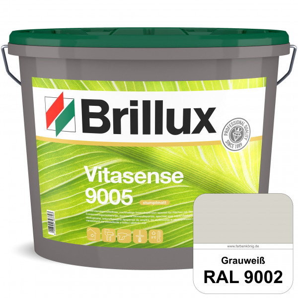 Vitasense 9005 (RAL 9002 Grauweiß) hoch deckende konservierungsmittelfreie und matte Innendispersion