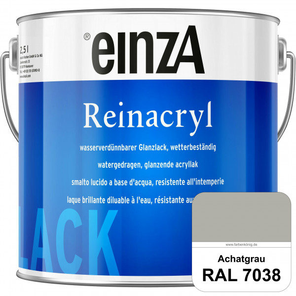 einzA Reinacryl (RAL 7038 Achatgrau) wetterbeständige glänzende Acryl-PU-Lackfarbe
