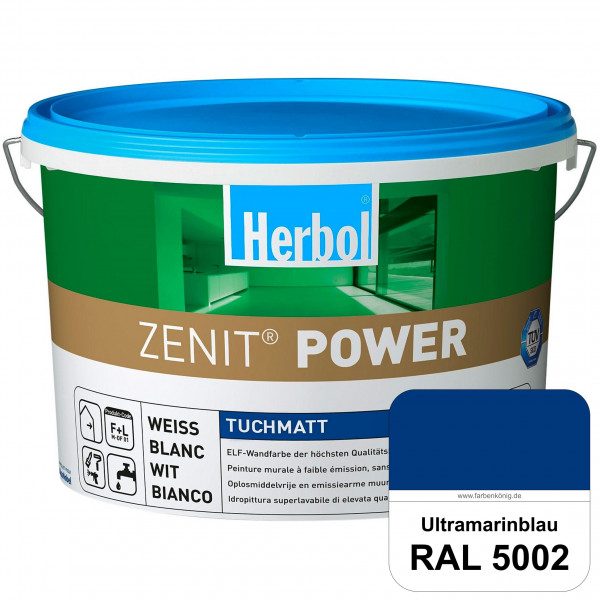 Herbol Zenit Power (RAL 5002 Ultramarinblau) Superdeckende ELF-Wandfarbe