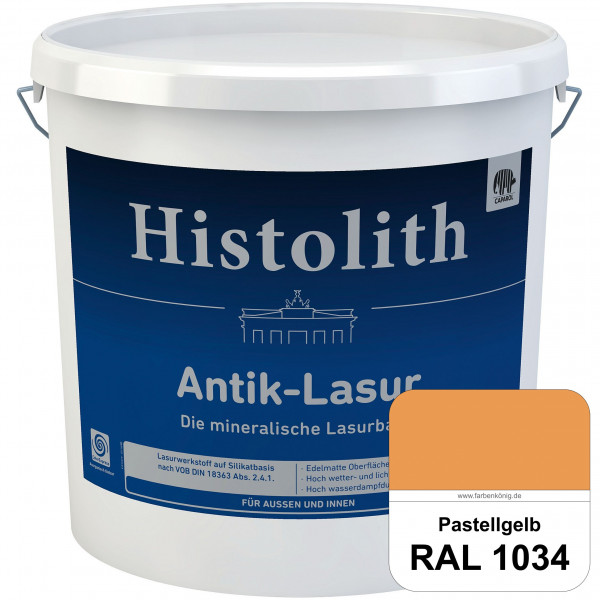 Histolith® Antik-Lasur (RAL 1034 Pastellgelb) Lasurkonzentrat nach dem Vorbild historischer Beschich
