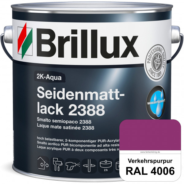 2K-Aqua Seidenmattlack 2388 (RAL 4006 Verkehrspurpur) mechanisch und chemisch hoch belastbar für auß
