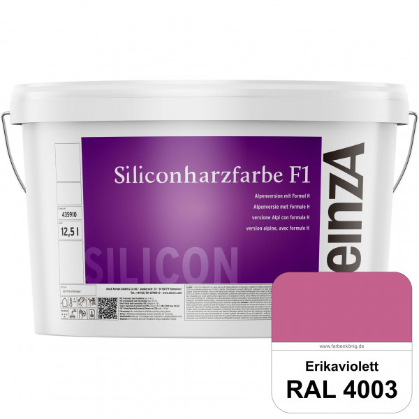 einzA Siliconharzfarbe F1 (RAL 4003 Erikaviolett) Universal Siliconharz-Fassadenfarbe, kalkmatt, wet
