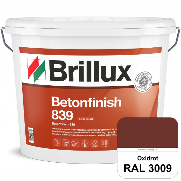 Betonfinish 839 (RAL 3009 Oxidrot) elastische Beschichtung zum Schutz rissgefährdeter Betonbauteile