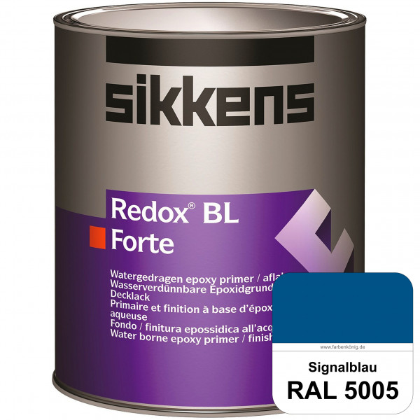 Redox BL Forte (RAL 5005 Signalblau) seidenmatte & wasserbasierte 2-K-Epoxidharzlack (innen)