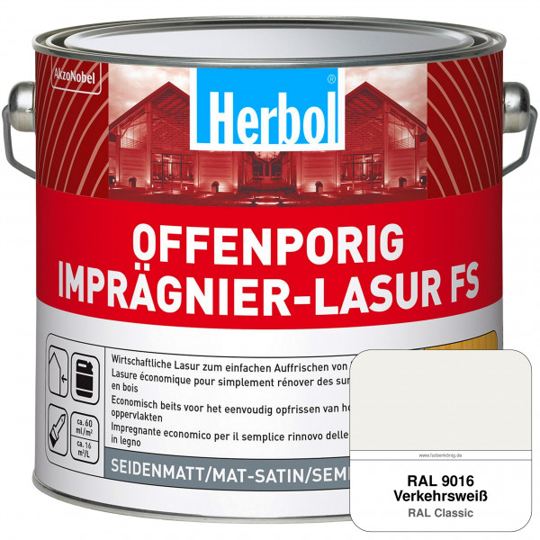 Offenporig Imprägnier-Lasur FS (RAL 9016 Verkehrsweiß)