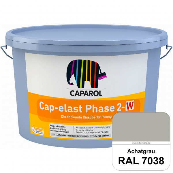 Cap-elast Phase 2-W (RAL 7038 Achatgrau) elastisches Beschichtungssystem für die Sanierung gerissene