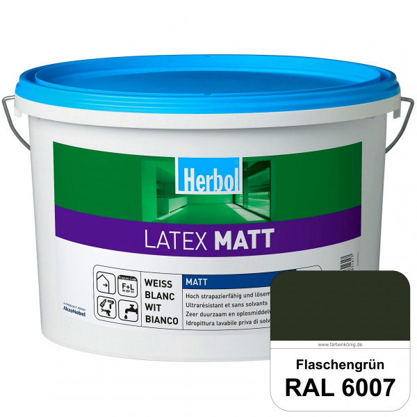 Latex Matt (RAL 6007 Flaschengrün) Matte Latexfarbe mit hoher Strapazierfähigkeit