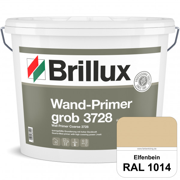 Wand-Primer grob ELF 3728 (RAL 1014 Elfenbein) quarzgefüllte Spezialgrundierfarbe für Gipskarton, Gi