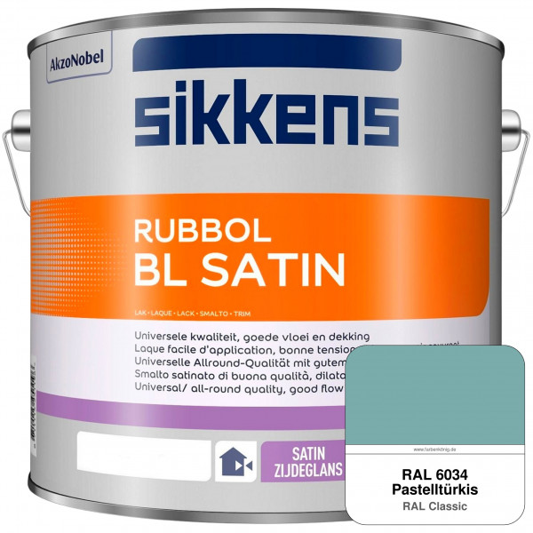 Rubbol BL Satin (RAL 6034 Pastelltürkis) hochelastischer & seidenglänzender Lack (wasserbasiert) inn