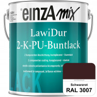 einzA LawiDur 2-K-PU-Buntlack - Hochglanz (RAL 3007 Schwarzrot)