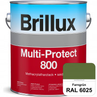 Multi-Protect 800 (RAL 6025 Farngrün) seidenmatter, hoch wetterbeständiger Methacrylatharzlack, für 