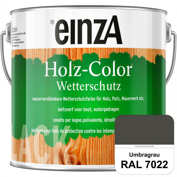 einzA Holz-Color (RAL 7022 Umbragrau) Wetterschutzfarbe für außen