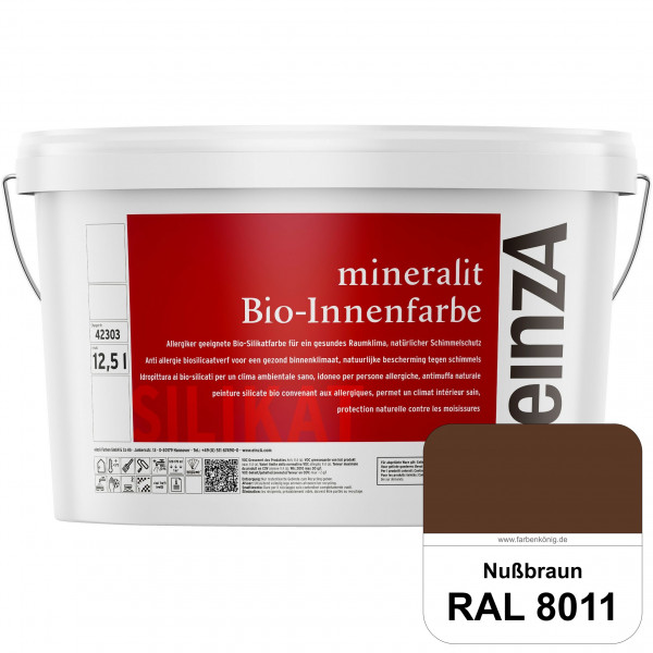 einzA mineralit Bio-Innenfarbe (RAL 8011 Nussbraun) Bio-Silikat-Innenfarbe gemäß VOB DIN 18 363