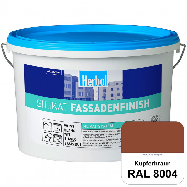 Silikat FassadenFinish (RAL 8004 Kupferbraun) mineralische Fassadenfarbe für den natürlichen Fassade