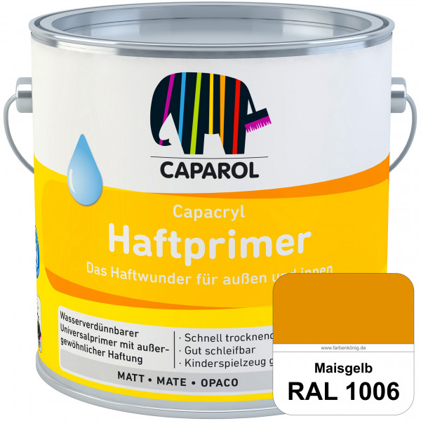 Capacryl Haftprimer (RAL 1006 Maisgelb) Grundierungen Holz, Zink, Hart-PVC, Aluminium, Kupfer (innen