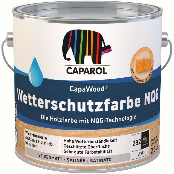 CapaWood® Wetterschutzfarbe NQG (Weiß) - ersetzt Capadur Wetterschutzfarbe NQG