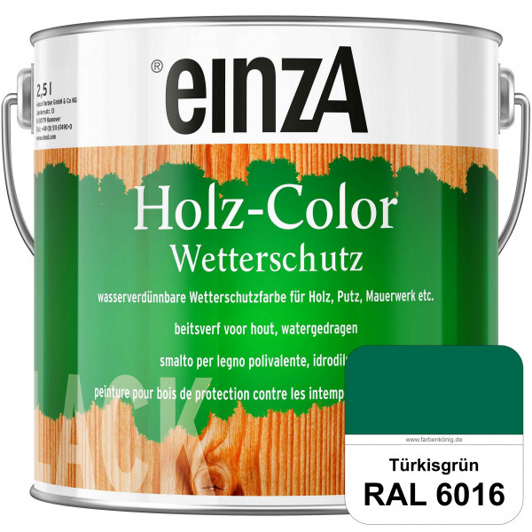 einzA Holz-Color (RAL 6016 Türrkisgrün) Wetterschutzfarbe für außen