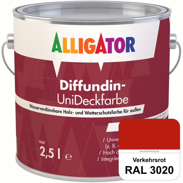 ALLIGATOR Diffundin-UniDeckfarbe (RAL 3020 Verkehrsrot)