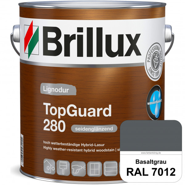 TopGuard 280 (RAL 7012 Basaltgrau) wasserbasierte, wetterbeständige und seidenglänzende Hybridlasur