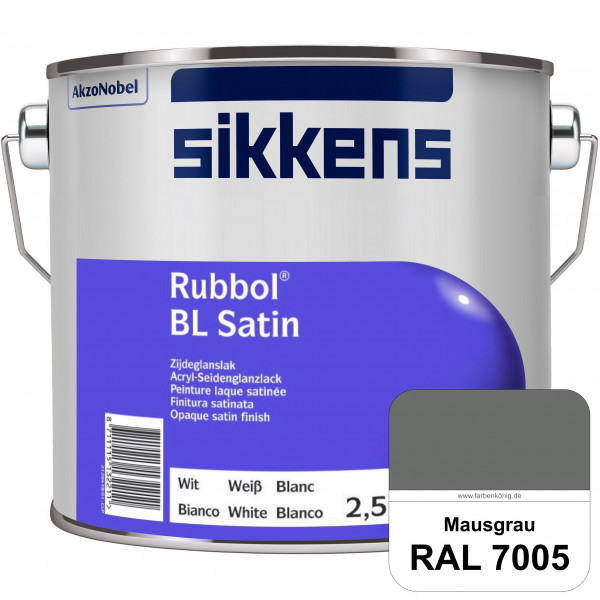 Rubbol BL Satin (RAL 7005 Mausgrau) hochelastischer & seidenglänzender Lack (wasserbasiert) innen &