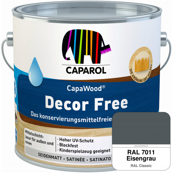 CapaWood® Decor Free (RAL 7011 Eisengrau) - ersetzt Capadur DecorLasur KF