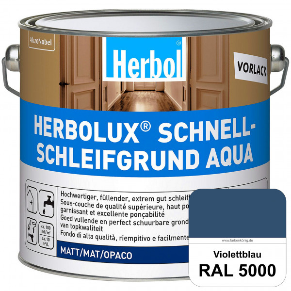 Schnellschleifgrund Aqua (RAL 5000 Violettblau) wasserverdünnbarer Vorlack mit hervorragender Schlei