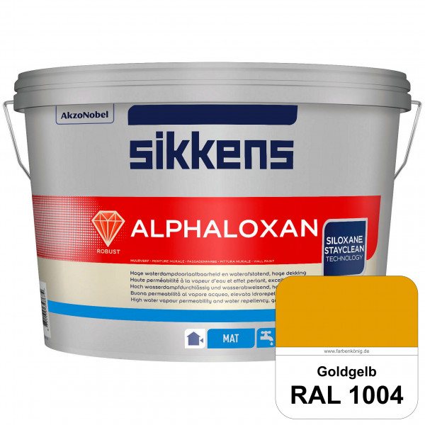 Alphaloxan (RAL 1004 Goldgelb) Professionelle Siliconharz-Fassadenfarbe (außen)