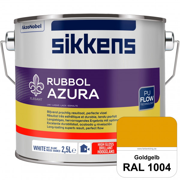 Rubbol Azura (RAL 1004 Goldgelb) hochglänzender Lack (löselmittelhaltig) innen & außen