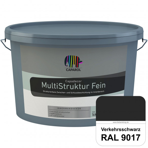 Capadecor MultiStruktur fein (RAL 9017 Verkehrsschwarz) quarzgefüllte Zwischen- und Schlußbeschichtu