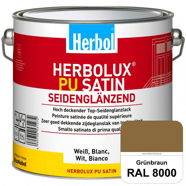 Herbolux PU Satin (RAL 8000 Grünbraun) Top-PU-Seidenglanzlack (Innen & Außen)