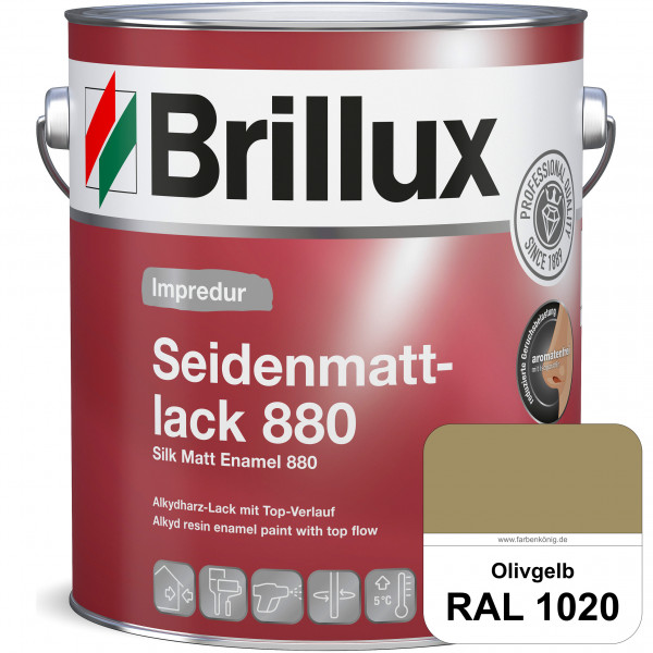 Impredur Seidenmattlack 880 (RAL 1020 Olivgelb) für Holz- oder Metallflächen innen & außen