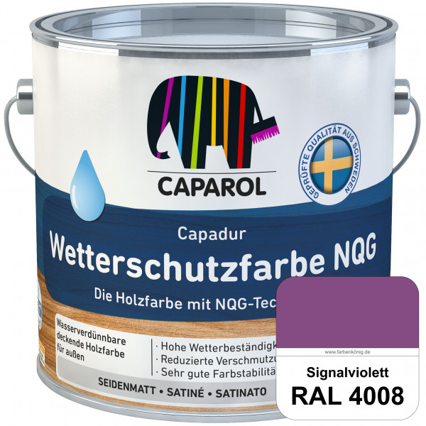 Capadur Wetterschutzfarbe NQG (RAL 4008 Signalviolett) Holzfarbe mit NQG-Technologie wasserbasiert f