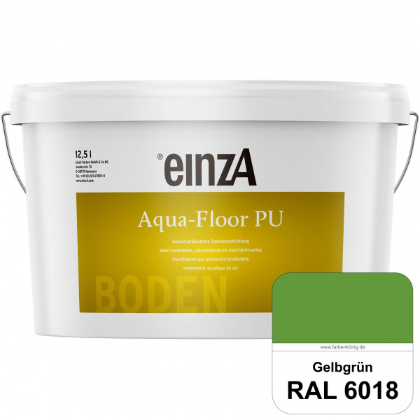 einzA Aqua-Floor PU (RAL 6018 Gelbgrün) seidenglänzender Acryl-PU-Bodenbeschichtung