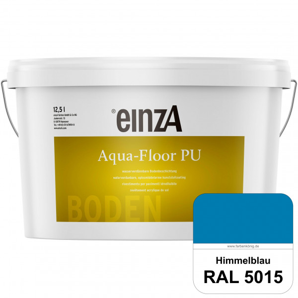einzA Aqua-Floor PU (RAL 5015 Himmelblau) seidenglänzender Acryl-PU-Bodenbeschichtung