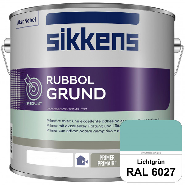 Rubbol Grund (RAL 6027 Lichtgrün) Seidenmatte Grund- und Zwischenbeschichtung auf Kunstharzbasis (in