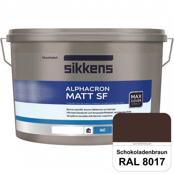 Alphacron Matt SF (RAL 8017 Schokoladenbraun) stumpfmatte & hochwertige Premium-Wandfarbe (innen)