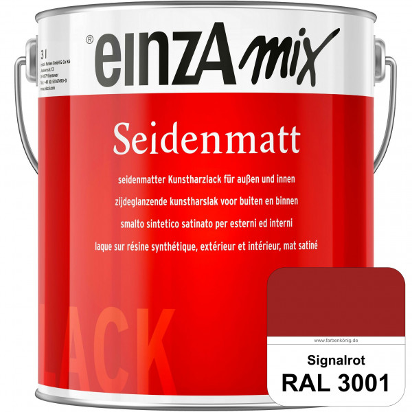 einzA Seidenmatt (RAL 3001 Signalrot) Lösemittelhaltiger Seidenmattlack