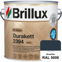 2K-Aqua Durakett 2394 (RAL 5008 Graublau) Wasserbasierter 2K-Versiegelung für Parkettfußböden, Diele
