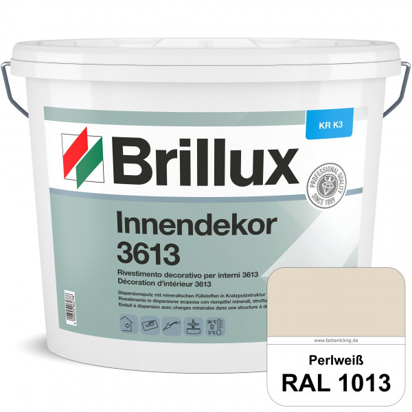 Innendekor ELF KR-K3 3613 (RAL 1013 Perlweiß) Kratzputz nach zur Erzielung dekorativer und strapazie