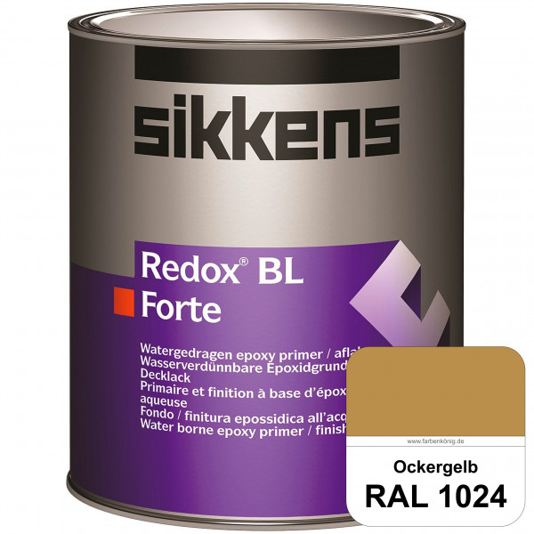 Redox BL Forte (RAL 1024 Ockergelb) seidenmatte & wasserbasierte 2-K-Epoxidharzlack (innen)
