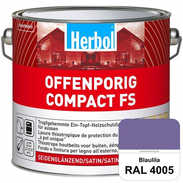 Offenporig Compact FS (RAL 4005 Blaulila) Rationelle & thixotrope Ein-Topf-Holzlasur (außen)