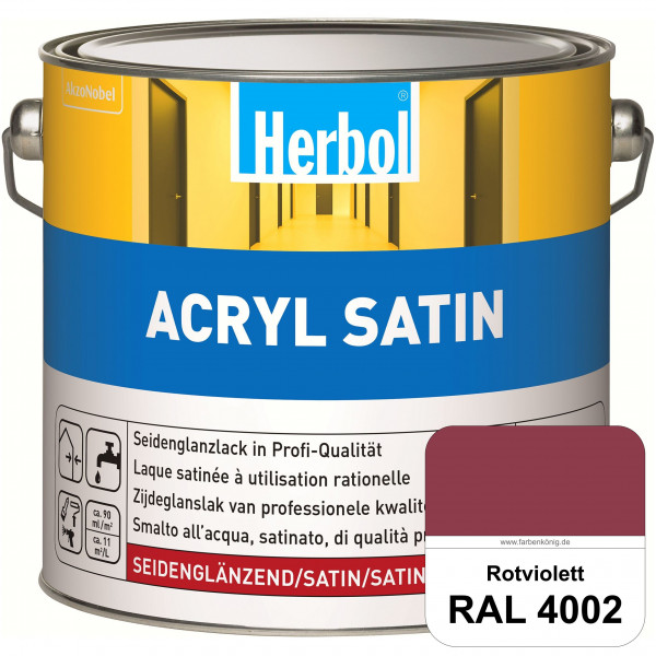 Acryl Satin (RAL 4002 Rotviolett) wasserverdünnbarer seidenglänzender Lack (Innen & Außen)
