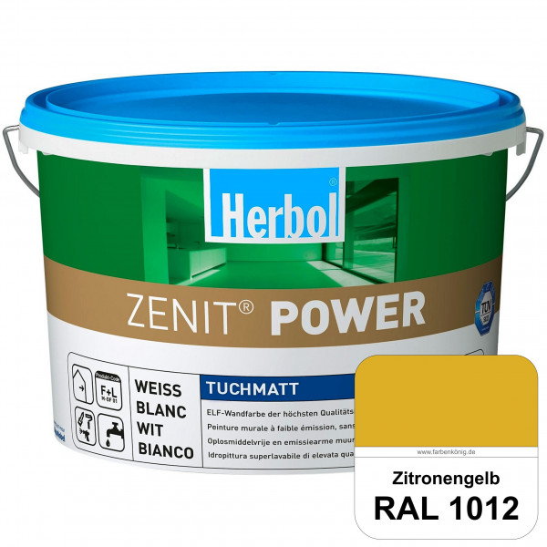 Herbol Zenit Power (RAL 1012 Zitronengelb) Superdeckende ELF-Wandfarbe
