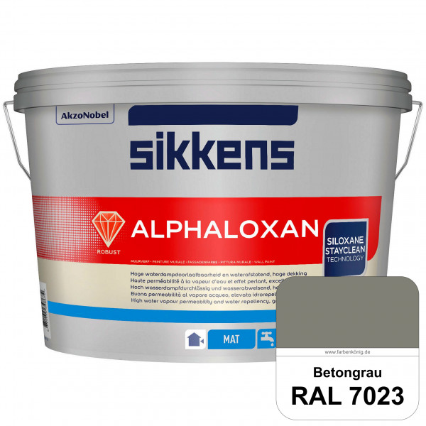 Alphaloxan (RAL 7023 Betongrau) Professionelle Siliconharz-Fassadenfarbe (außen)