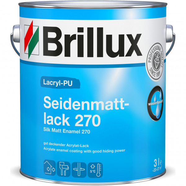 Lacryl-PU Seidenmattlack 270 (Weiß)