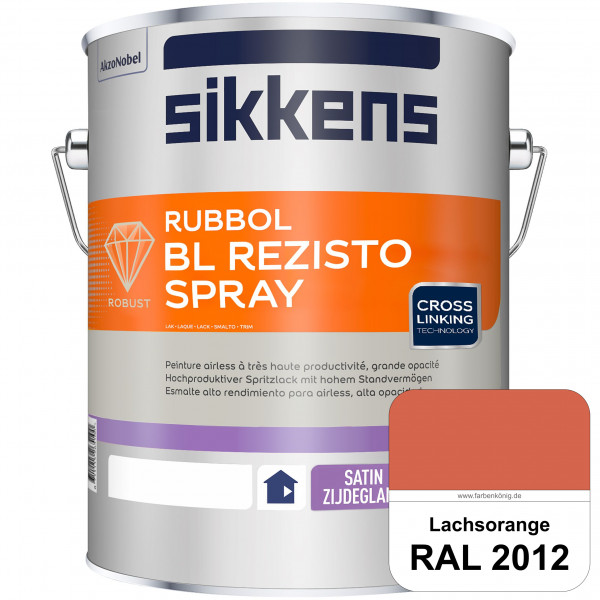 Rubbol BL Rezisto Spray (RAL 2012 Lachsorange) Hochwertiger, strapazierfähiger Airlesslack für (inne