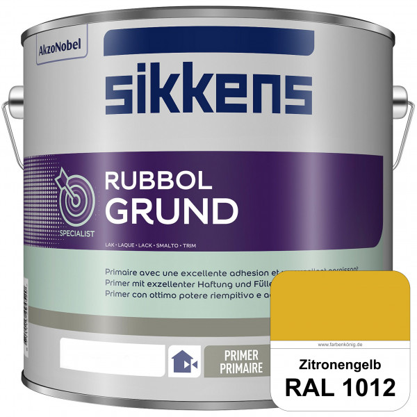Rubbol Grund (RAL 1012 Zitronengelb) Seidenmatte Grund- und Zwischenbeschichtung auf Kunstharzbasis