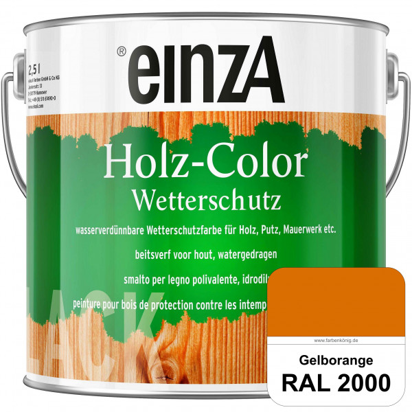 einzA Holz-Color (RAL 2000 Gelborange) Wetterschutzfarbe für außen
